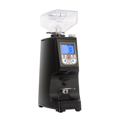 Eureka Atom Espresso Grinder in Black, turned at an angle || Black