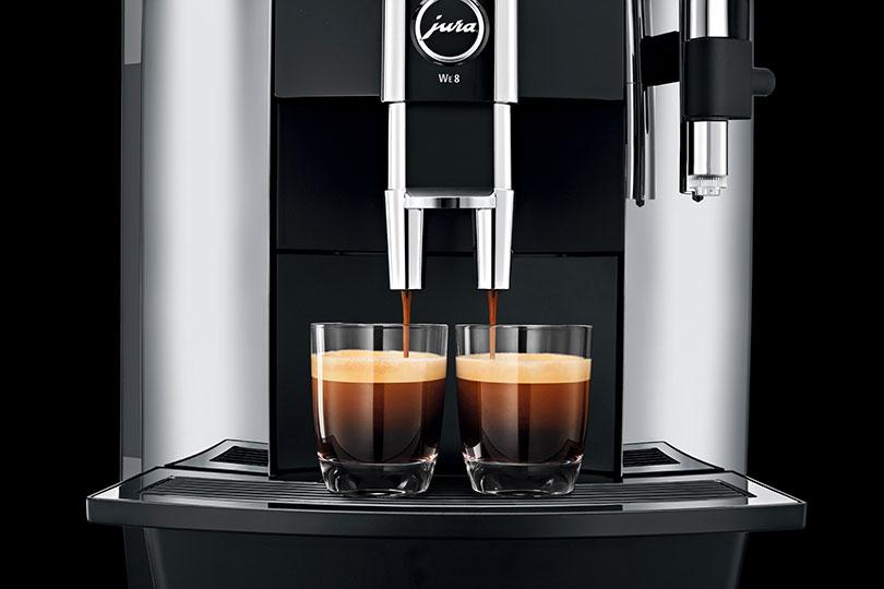 Making side-by-side shots of espresso